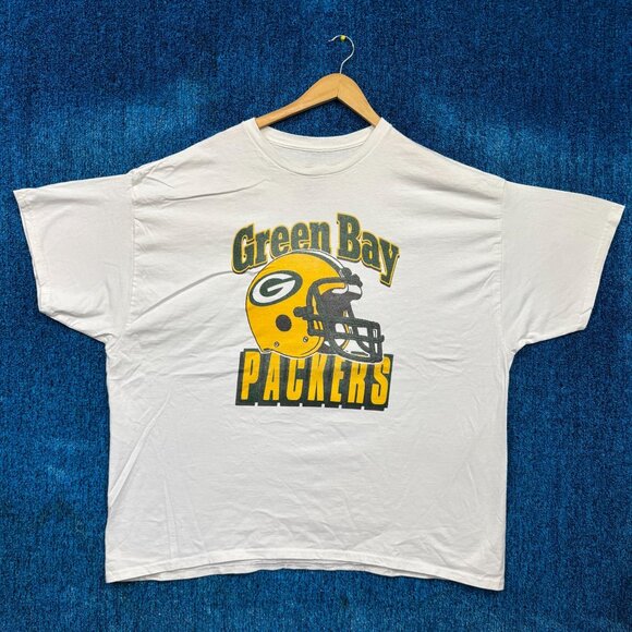 Green Bay Packers White NFL Football T-Shirt Size XXL - Picture 1 of 4